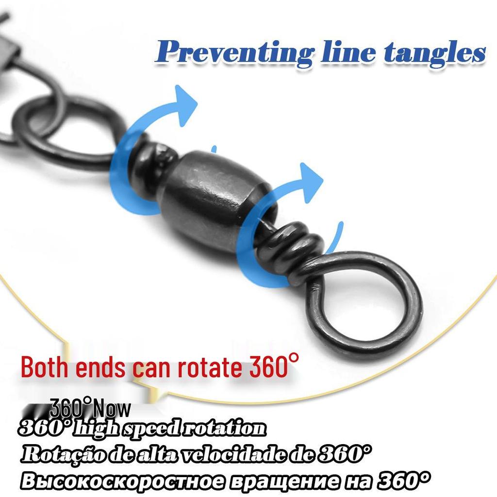 B-Type Connector Barrel Swivel with Pin and Figure-Eight Ring for Fishing Gear