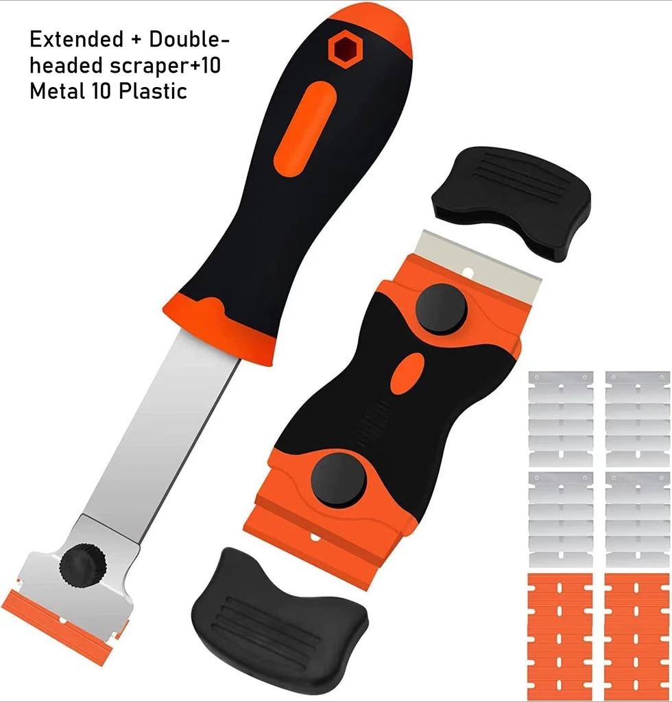 Cleaning Scraper Window Glass Ceramic Scraper Two Kinds Blade Plastic Handle Automotive Film Sticker Remover