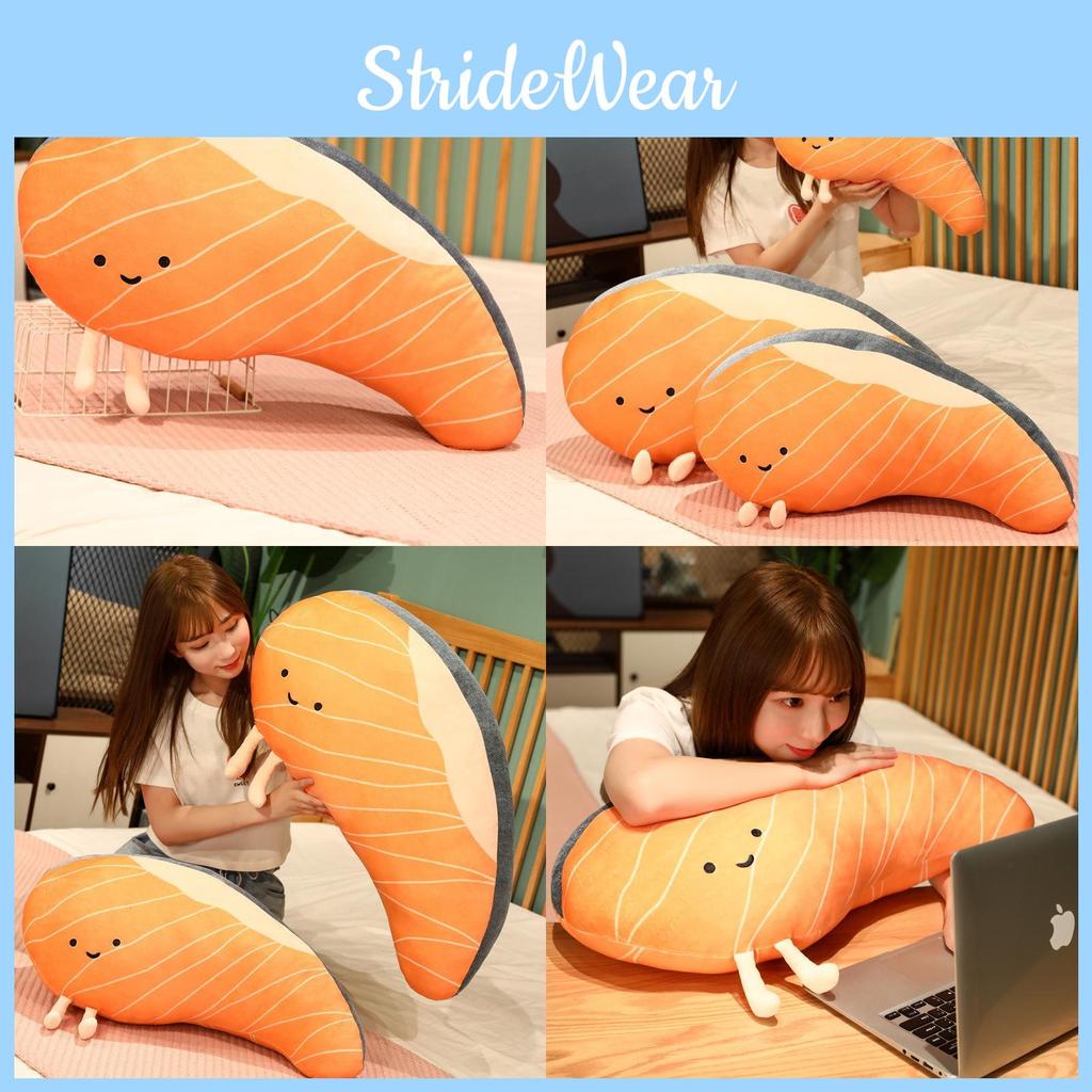 Cushion Plush Salmon Bedroom Decor Sashimi Stuffed Toy Kid Doll Birthday Gift