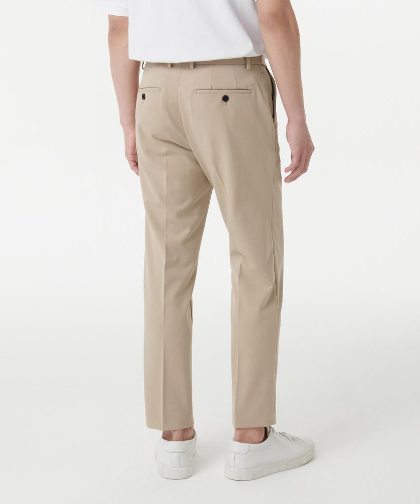 MUSINSA STANDARD Tapered Hidden Banding Crop Slacks [Beige]