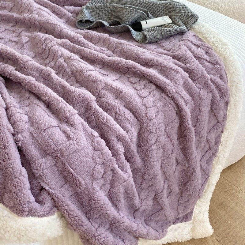 Lamb Fleece Blanket Winter Thickened Nap Office Shawl Air Conditioner Fleece Blanket Coral Fleece Sofa Blanket