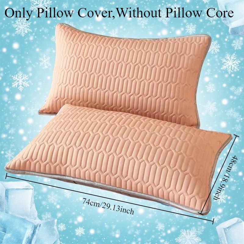 

2025 New Cool Silk Latex Pillowcase,breathable and Cool Pillowcase/Silk Touch Cooling Fabric for Hot Sleepers & Summer Bedding 1pc 48x74cm