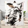 Football Legend Celebration Blanket Soft Warm Cozy Perfect for Chair Picnics Seaside All-Season Use Modern Style