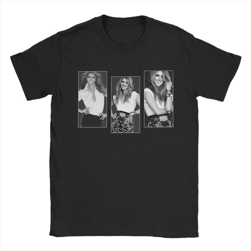 Celines Dion Vintage T-Shirt Women Music Humorous % Cotton Tee Shirt Crew Neck Short Sleeve T Shirts