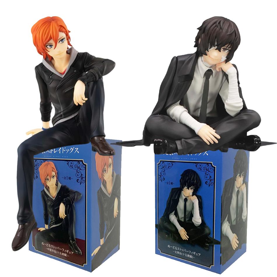 New Bungo Stray Dogs Dazai Osamu Figurine Nakahara Chuuya Action Figures PVC Model Collection Noodle Stopper Birthday Gifts