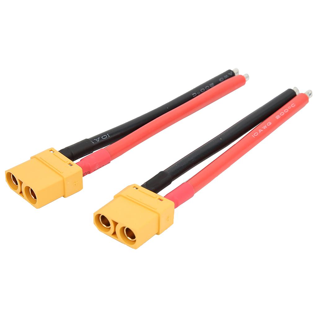 XT90 Plug Male Connector with 12AWG 110mm Silicon Wire Accessories for RC   Model Battery(Black red )