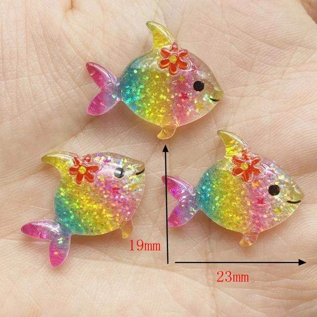 Nové 10/20 ks Cute Resin Mini Shining Ocean Series Plochá záda Kabošony Scrapbooking DIY Šperky Řemeslné dekorace Příslušenství F72