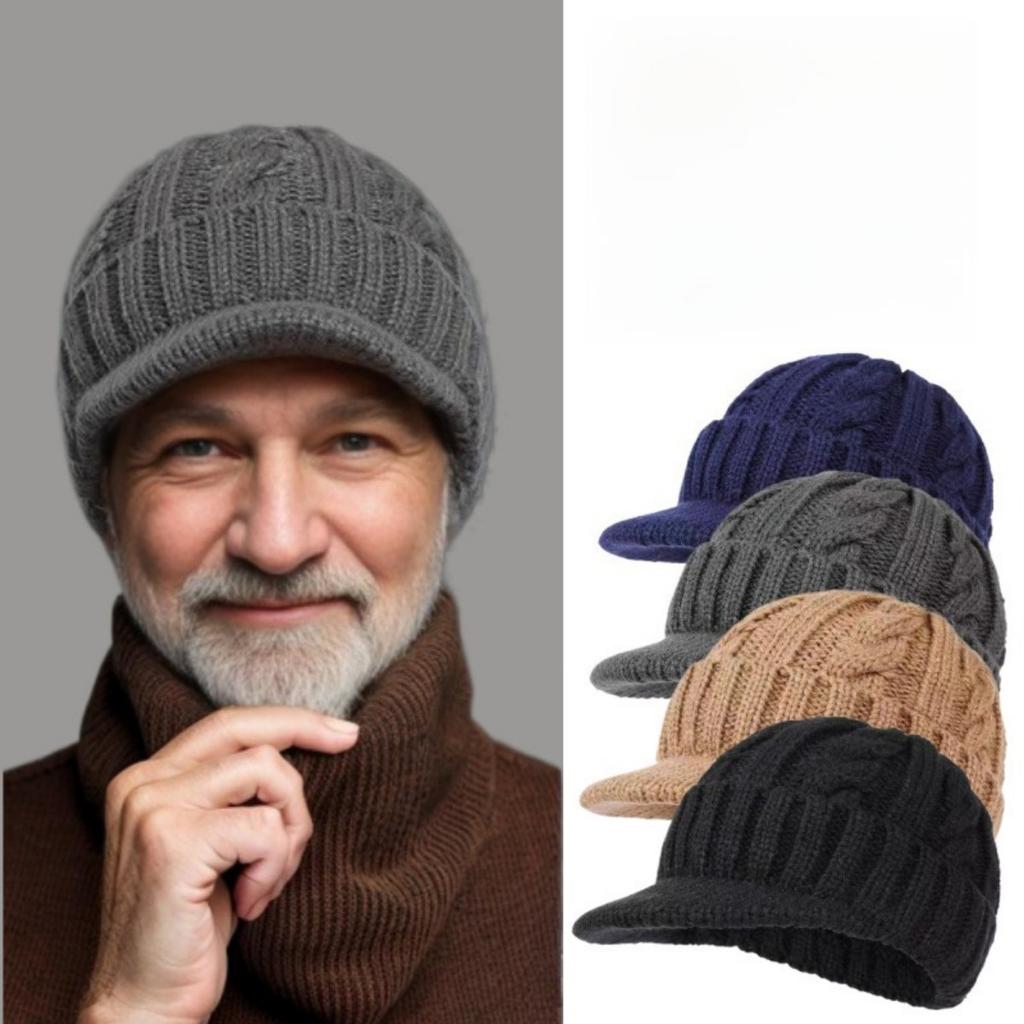 Chapéus Masculinos, Chapéus de Aba Curta, Chapéus Duckbill, Chapéus de Pelúcia, Chapéus Espessos, Chapéus Quentes, Chapéus de Lã, Chapéus de Tricô