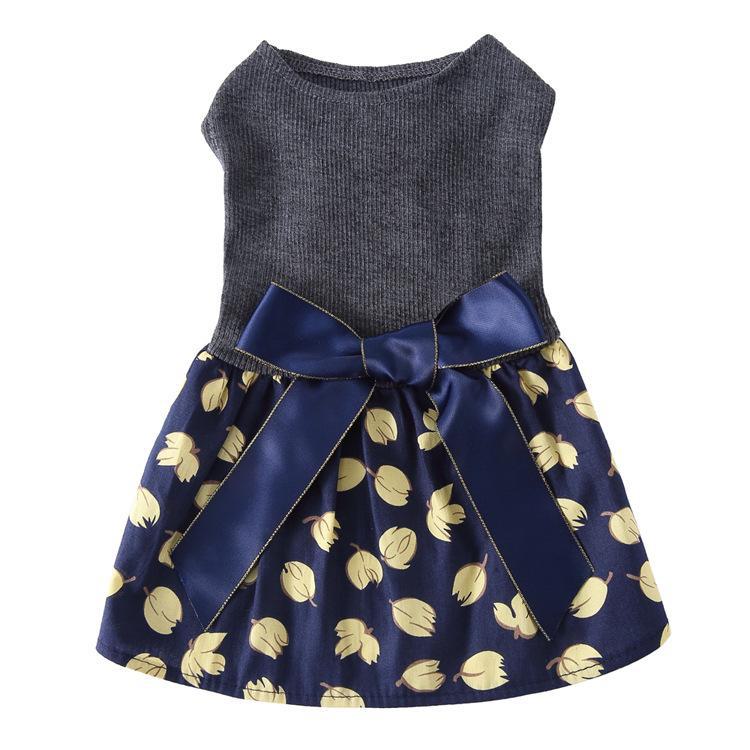 Summer Floral Mesh Dog Dress - Sunflower Skirt for Pets