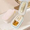 Portable Mini Jewelry Storage Box Keychain Travel Case Hanging Leather Earrings Necklace Ring Organizer Display