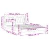 Viana  Bed Frame with LED Lighting Without Mattress Black 120x200 cm