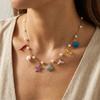 Bohemian Handmade Multi Pendant Necklace for Women Starfish Conch Shell Crab Chain Choker Girl Ocean Beach Vacation Jewelry