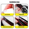 5/10pcs Car Hood Reflective Sticker Strip Waterproof Front Hood Grill Decals Car Exterior Decoration Reflective Stickers