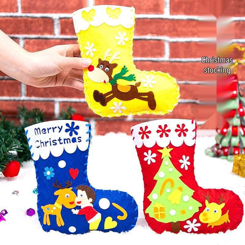 Handmade Christmas Stocking Ornaments DIY Craft Kit for Kids