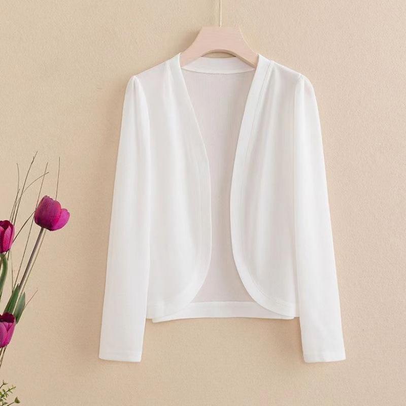 

**2026 Trendy Ice Silk Cardigan: Sun Protection and Elegant Slimming Shawl** 2XL білий