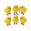 Realistic Easter Chick Figurine Animal Mini Chicken Toy Cute Plush Chicks  Flower Pot