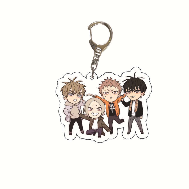 6CM Anime 19 Days Keychain Mo Guanshan Old Xian He Tian Jian Yi Manga Youth Acrylic Pendant Figure Key Chain For Children Gifts