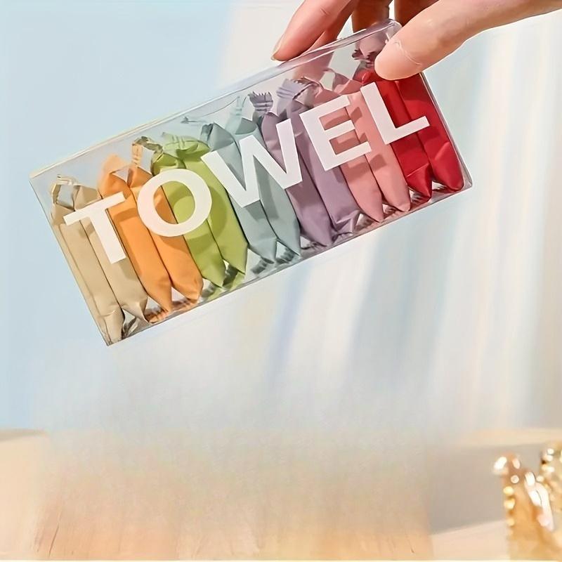 Portable Compressed Disposable Towels, Thickened Compressed Disposable Face Towels for Travel and Home Use