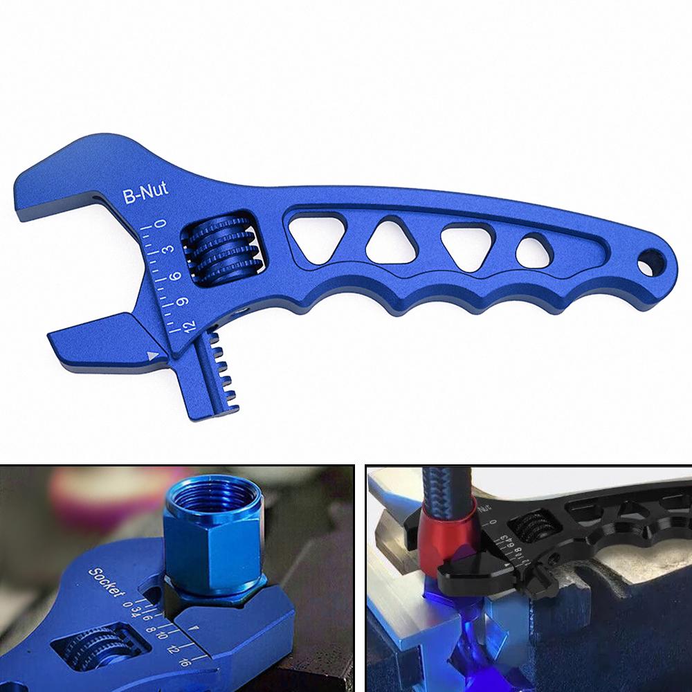 AN3-AN12 Adjustable AN Wrench Tool Aluminum Wrench Spanner Hose Fitting Tool AN 3 4 6 8 10 12  Hose End Fitting OFI085
