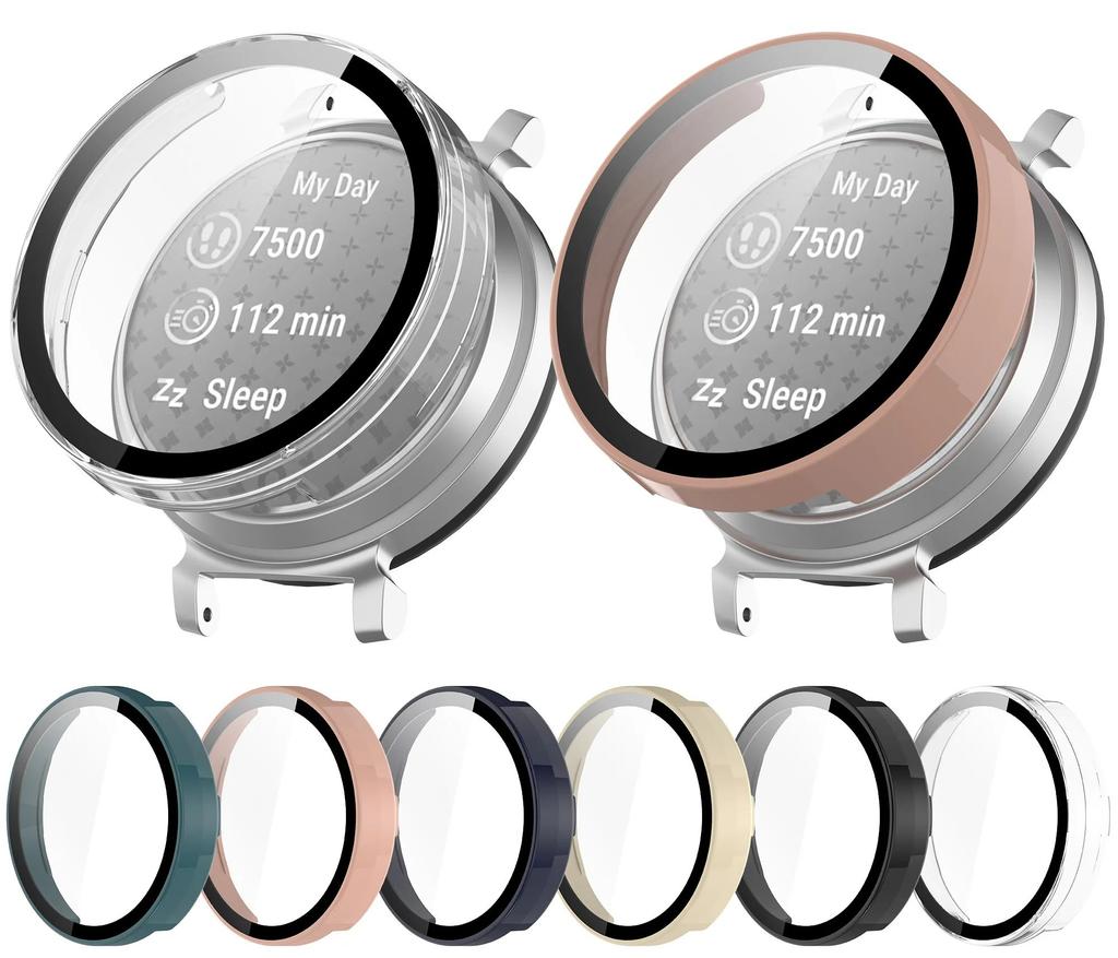 Full Protective Case For Garmin Lily2 Screen Protector Case For Garmin Lily 2 Cover PC 2in1 Shell+tempered Glass Film Accessorie