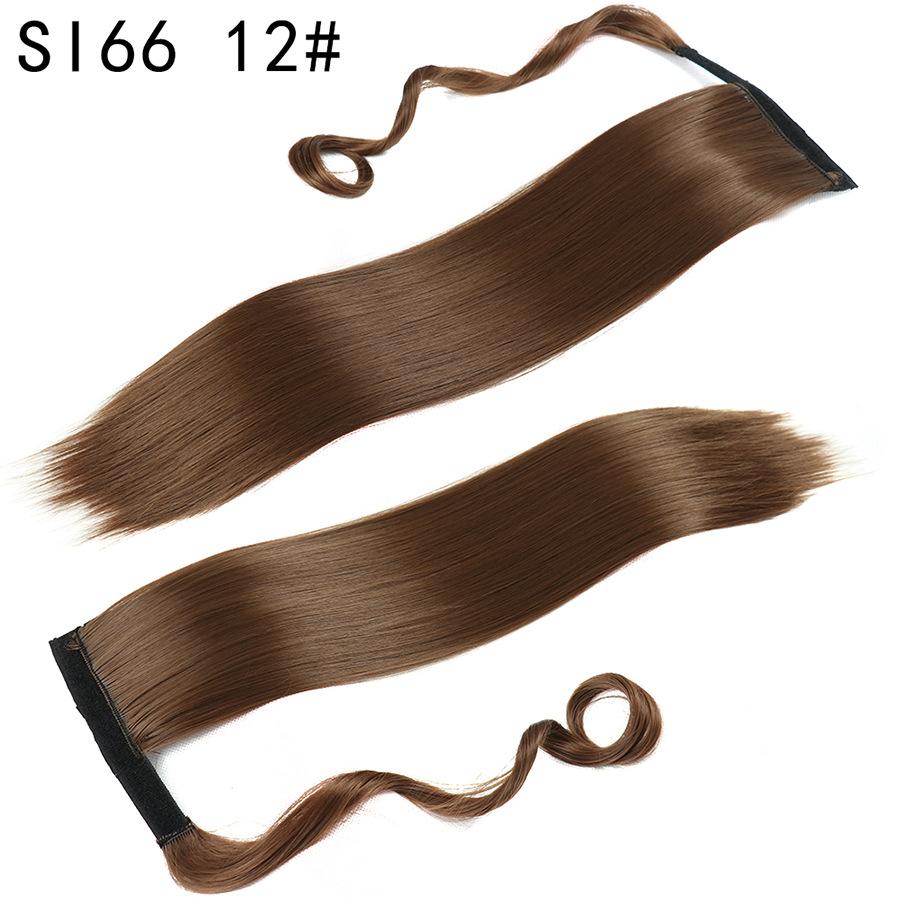 LISI HAIR Synthetic Fibers Are Clipped Onto A Ponytail Hairpin To Extend The Length of A Woman's Hair At High Temperature