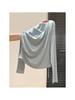 Women's Pink Asymmetrical Off-Shoulder Long-Sleeve T-Shirt - 2025 Autumn Slim-Fit