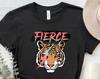 Fierce Tiger Shirt, Tiger Fierce T-Shirt, Retro Fierce Shirts, Cool Tiger Shirt, Tiger Head Tee, Motivational Shirt, Girl Power T-Shirt