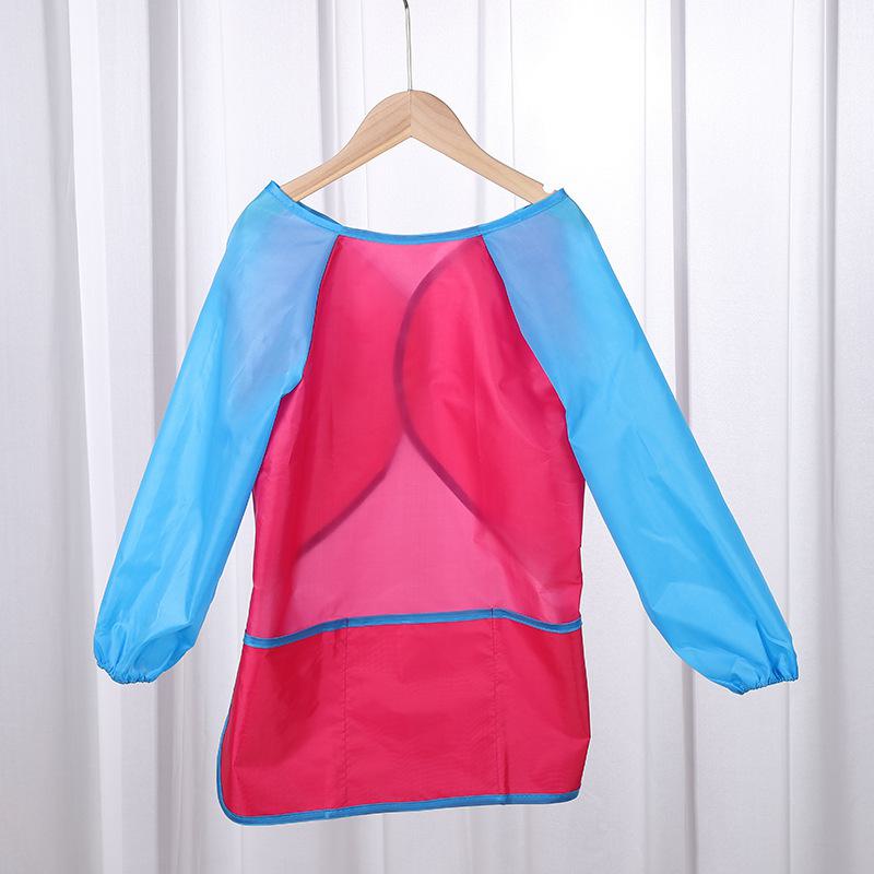 Tablier d'art à manches longues pour enfants avec poche et housse de protection pour aquarelle