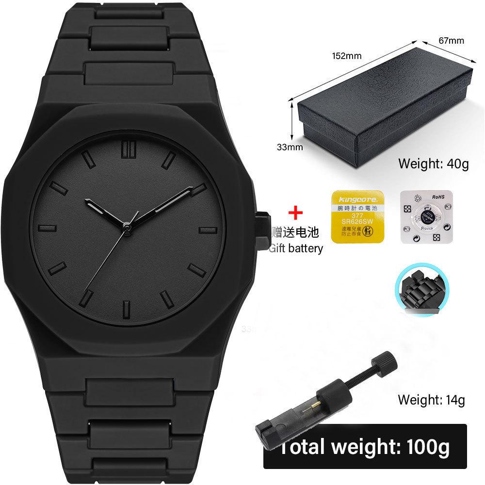 Moderne Minimalistisk Skissering Kreativ Sportsklokke Fritid Enkelt Design Vanntett Silikonrem Kvarts Armbåndsur Klokke Gaver