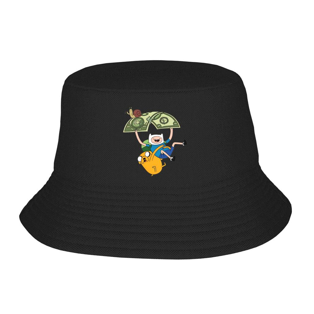 Trendy Adventures Time Jake the Dog Hearts Bucket Hats Teen UV Protection Hiking Fishing Caps Travel Headwear Panama Hat