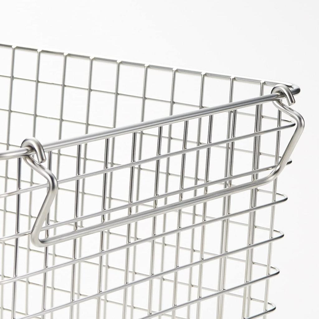 MUJI Stainless Steel Wire Basket 37cm W x 26cm D x 18cm Basket 4, Approx. H, 44831496,