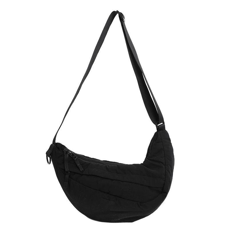 Sac à Bandoulière en Nylon Style Urbain Avec Fermeture Éclair Pour un Usage Quotidien Décontracté