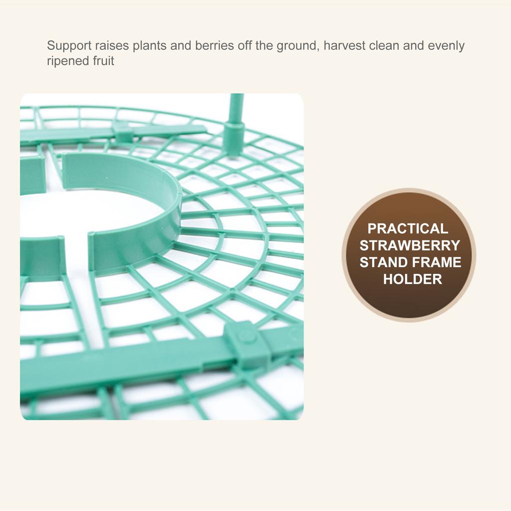 Strawberry Frame Holder, 10Pcs Balcony Garden Fruit Stand Gardening Strawberry Plant Frame Keeps Fruit Clean