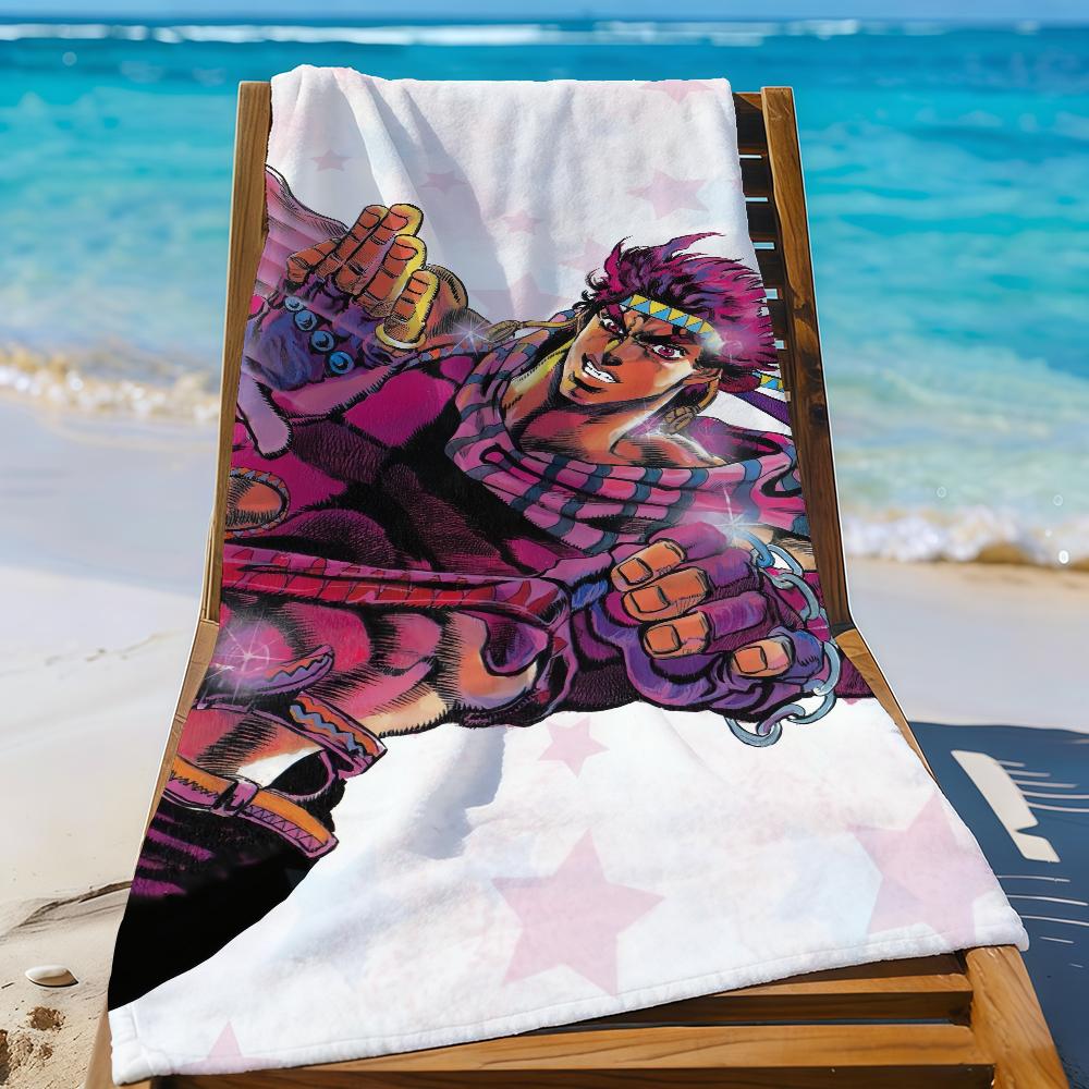 JoJo's Bizarre Adventure Handtuch Für Schwimmen Yoga Fitnessstudio Schnelltrocknend Weich und hautfreundlich Strandtücher Ganzjahres