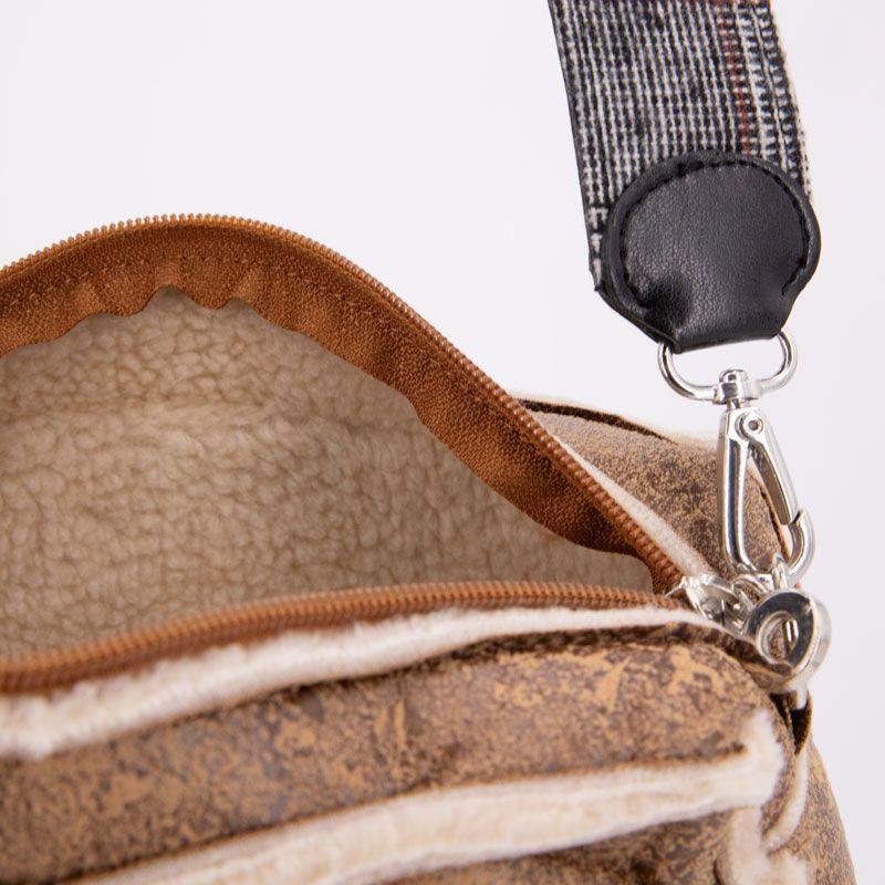 Sac à main bandoulière amovible fausse fourrure Femme O BAG