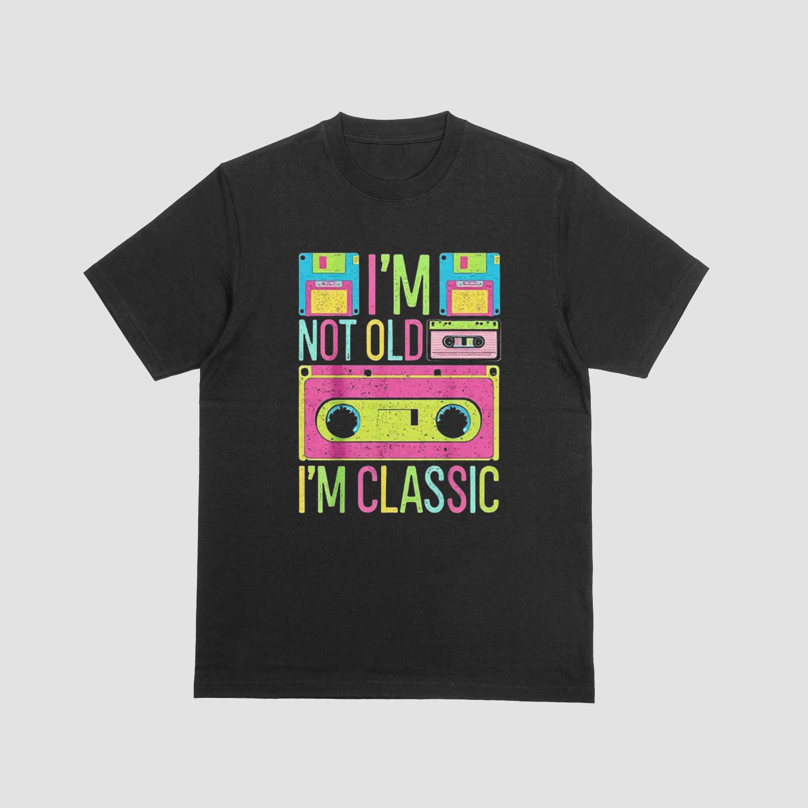 I’m Not Old I’m Classic T-Shirt Retro Cassette Funny Vintage Tee S
