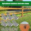 100 peças de grampos de arame de cerca com parafusos de aço inoxidável, clipes resistentes à ferrugem para suprimentos de jardim de calibre 12-16