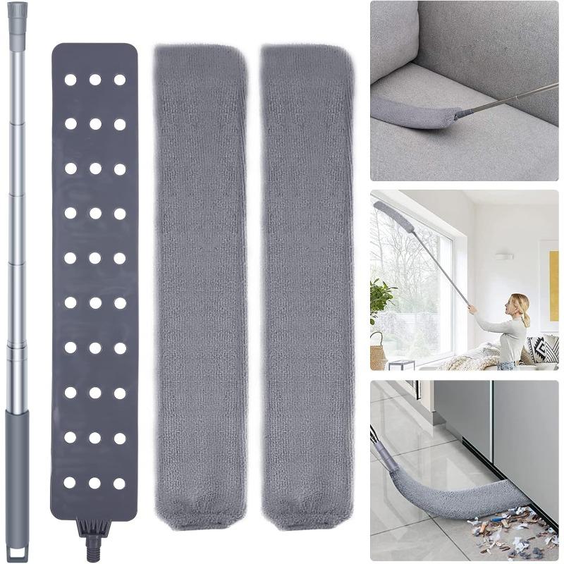 

Retractable Gap Dust Cleaner Cleaning Tools with 2 Microfiber Dusting Cloths Long Handle Washable and Retractable Duster Brush