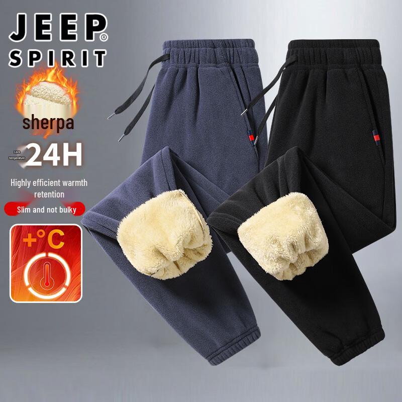 JEEP SPIRIT Men s Fleece-Lined Casual Sweatpants 5XL