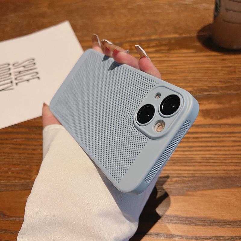 Applicable To Apple 14promax Phone Case Mesh Heat Dissipation Holes, IPhone 13/12 Full Package 11 Anti-drop Xr