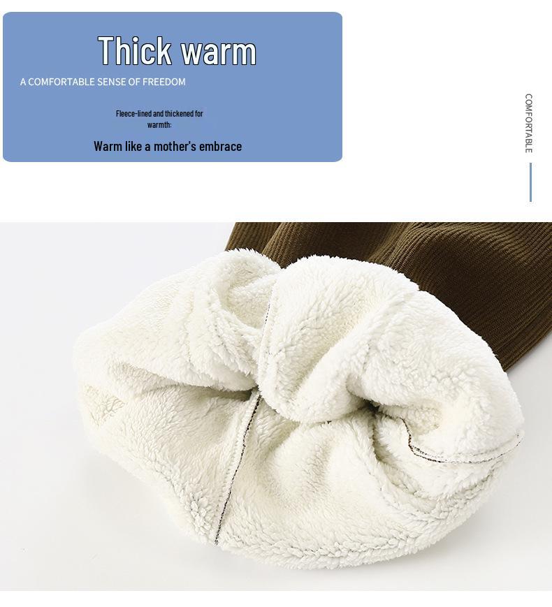 Dětské teplé ležérní kalhoty s fleecovou podšívkou - Podzim/Zima Korejský styl - Silné bavlněné tepláky evropského střihu pro chlapce a dívky