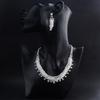 Bride Necklace Earring Set Fashion Crystal Choker Women Wedding Banquet Accessory