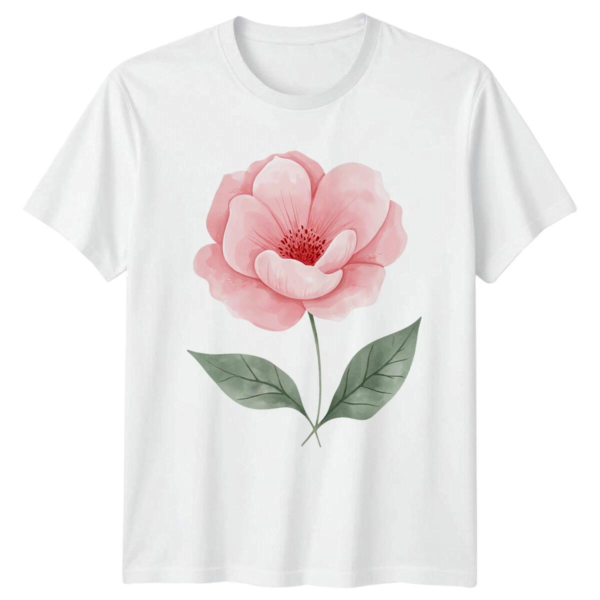 Pink Flower Floral Nature Unisex T-Shirt Mens Womens Graphic Tee XL