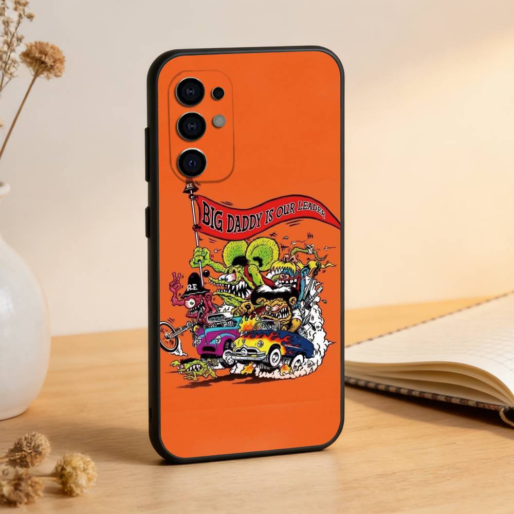 

R-Rat F-Fink A-Art Phone Case Black Silicone Soft For Samsung S25,S24,S21,S22,S23,S30,Ultra,S20,Plus,Fe,Lite Samsung S21fe