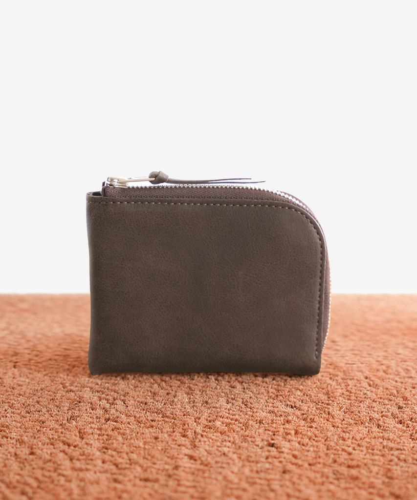 Graygray City Zipper Wallet Ink Brown
