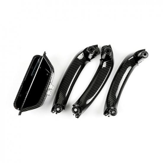 4pcs ABS Carbon Fiber Car Inner Door Handle ABS Trim For BMW X3 X4 2012 13 14 15
