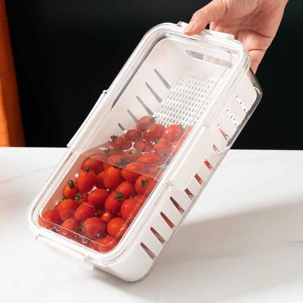 Removable Food Storage Containers Stackable Fruit Vegetable Storage Box Fresh-keeping Box  Freezer