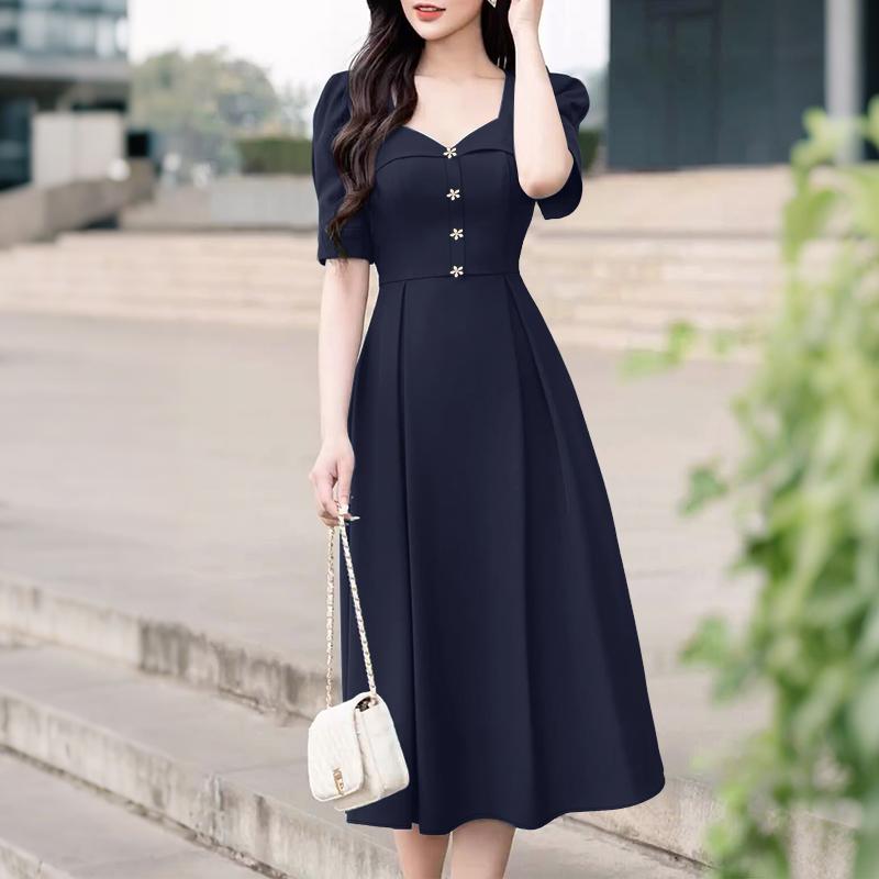 

ZANZEA Женское летнее повседневное элегантное платье с вырезом в форме сердца и короткими рукавами 5XL