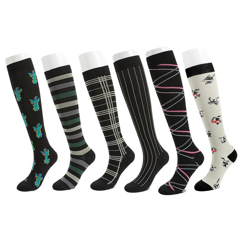 Unisex Outdoor Compression Sports Socks: Elastic, Knee-High, for Cycling & Fitness