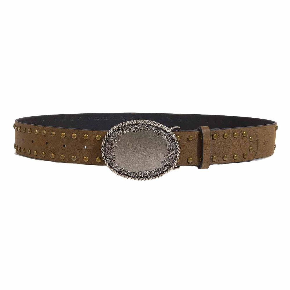 Zinc Zinc Alloy Punk Style Belt Metal Buckle Jeans Waistband Casual Retro Rivet Waist Belt  Spicy Girl
